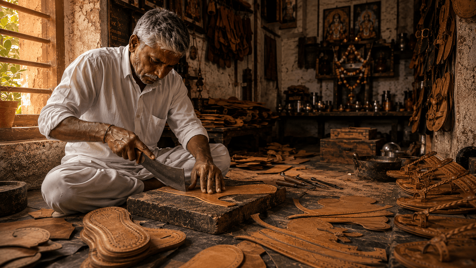 chappal making