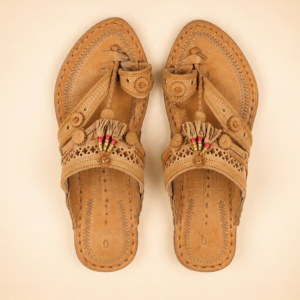 Tara women's handcrafted Kolhapuri leather chappal inspired by Maharani Tararani
